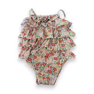 Baby Boden Liberty Floral Ruffle Tiered One-Piece Bathing Suit 18-24 Months